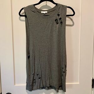 Honey Punch Distressed Muscle T-Shirt